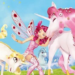 Bilderwelten Tableau déco n° 735 Mia and me - Toile / Épicéa massif - Multicolore -Décorations murales enfant Soldes 1000177171 190625 08413700003 GALLERYIMAGES P000000001000177171