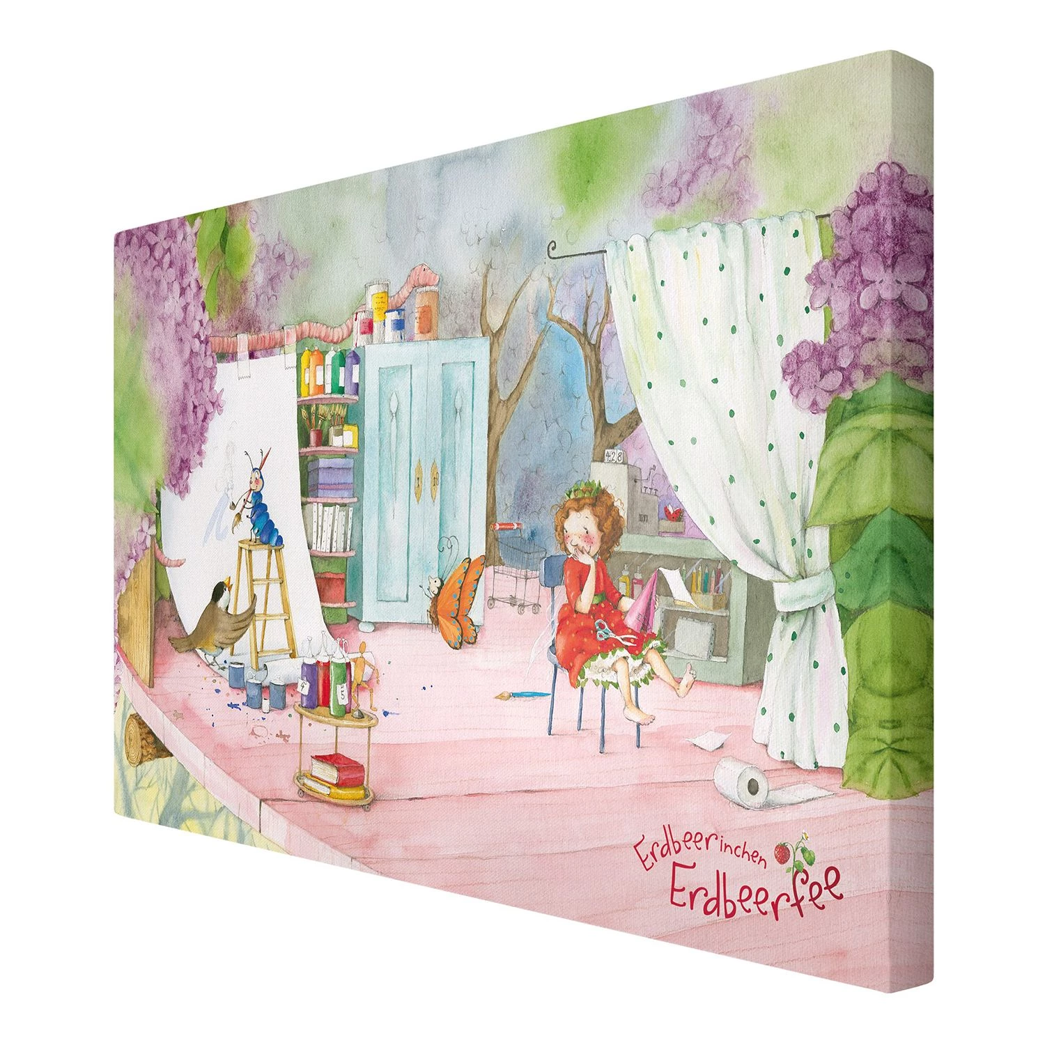 Bilderwelten Tableau déco La fée des fraises I - Toile / Épicéa massif - Multicolore - 60 x 40 cm 5 Bilderwelten Tableau déco La fée des fraises I - Toile / Épicéa massif - Multicolore - 60 x 40 cm – Image 5