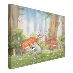 Bilderwelten Tableau déco Wassili aide un cerf - Toile / Épicéa massif - Multicolore - 60 x 40 cm 9 Bilderwelten Tableau déco Wassili aide un cerf - Toile / Épicéa massif - Multicolore - 60 x 40 cm -Décorations murales enfant Soldes 1000177433 190624 16402300370 GALLERYIMAGES P000000001000177433