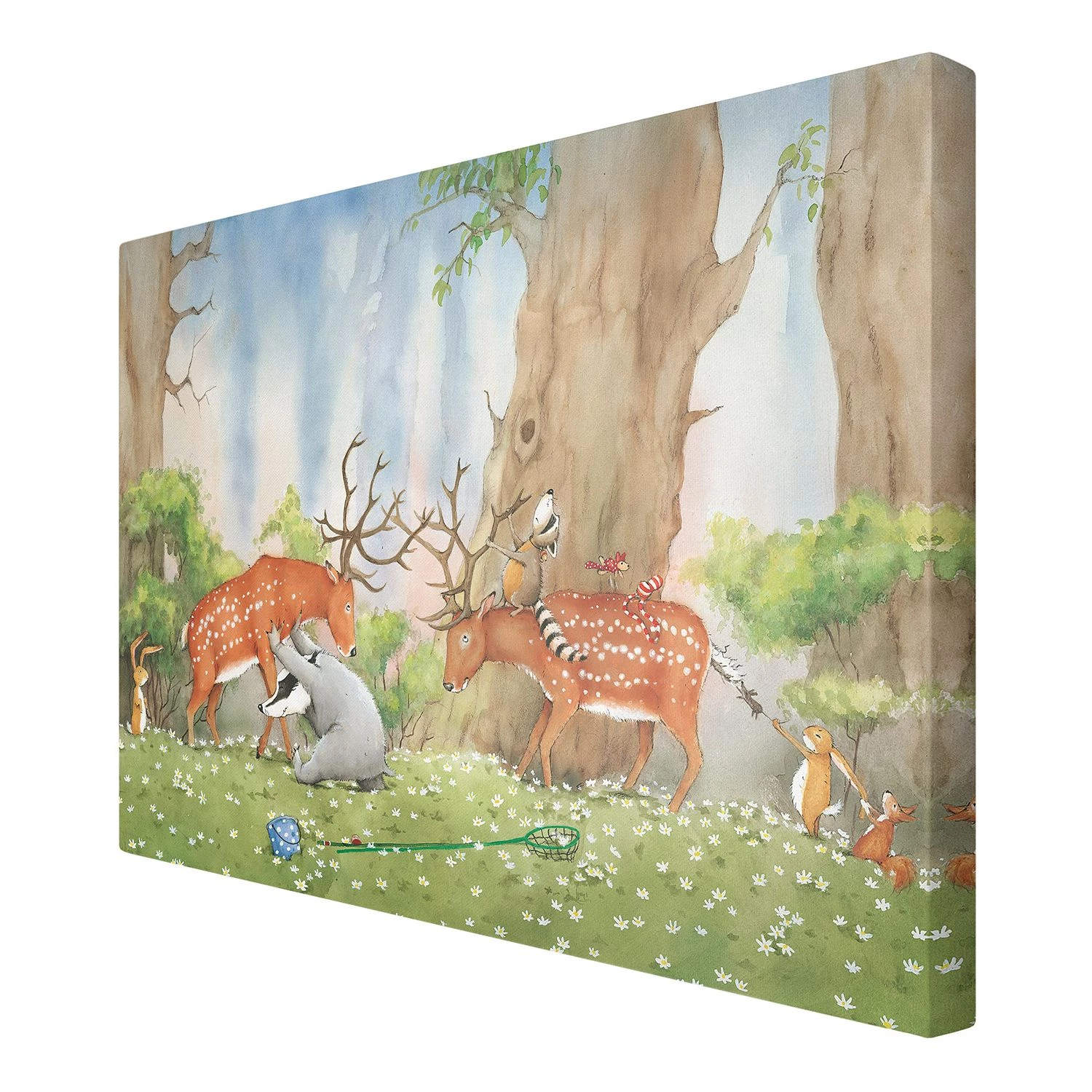 Bilderwelten Tableau déco Wassili aide un cerf - Toile / Épicéa massif - Multicolore - 60 x 40 cm 5 Bilderwelten Tableau déco Wassili aide un cerf - Toile / Épicéa massif - Multicolore - 60 x 40 cm – Image 5