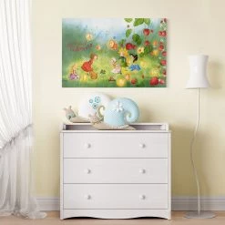 Bilderwelten Tableau déco La fée des fraises III - Toile / Épicéa massif - Multicolore - 60 x 40 cm -Décorations murales enfant Soldes 1000177441 190624 16403300417 MOOD GALLERYIMAGES P000000001000177441 mood