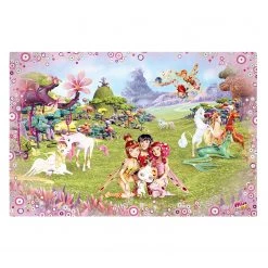 Bilderwelten Tableau déco Mia and Me II - Toile / Épicéa massif - Multicolore - 60 x 40 cm