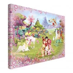 Bilderwelten Tableau déco Mia and Me II - Toile / Épicéa massif - Multicolore - 60 x 40 cm -Décorations murales enfant Soldes 1000177455 190624 16404900502 GALLERYIMAGES P000000001000177455