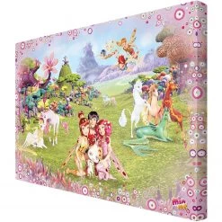 Bilderwelten Tableau déco Mia and Me II - Toile / Épicéa massif - Multicolore - 60 x 40 cm -Décorations murales enfant Soldes 1000177455 190624 16404900503 GALLERYIMAGES P000000001000177455