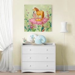 Bilderwelten Tableau déco poney magique - Toile / Épicéa massif - Multicolore - 30 x 30 cm -Décorations murales enfant Soldes 1000177494 190624 16412600735 MOOD GALLERYIMAGES P000000001000177494 mood