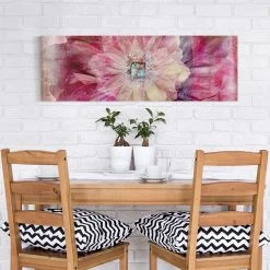 Bilderwelten Tableau déco Grunge Flower - Toile / Épicéa massif - Multicolore - 120 x 40 cm -Décorations murales enfant Soldes 1000177514 190624 16414400853 MOOD GALLERYIMAGES P000000001000177514 mood