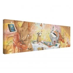 Bilderwelten Tableau déco Un festin pour Wassili - Toile / Épicéa massif - Multicolore - 90 x 30 cm -Décorations murales enfant Soldes 1000177578 190624 16422601226 GALLERYIMAGES P000000001000177578