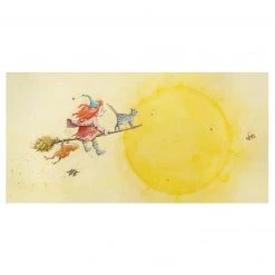 Bilderwelten Tableau déco Frida III - Toile / Épicéa massif - Multicolore - 80 x 40 cm