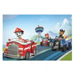Bilderwelten Tableau déco Paw Patrol - Toile / Épicéa massif - Multicolore - 60 x 40 cm