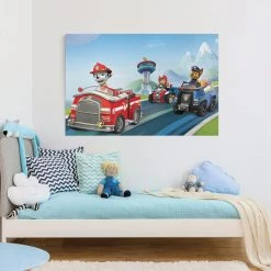 Bilderwelten Tableau déco Paw Patrol - Toile / Épicéa massif - Multicolore - 60 x 40 cm -Décorations murales enfant Soldes 1000177703 190624 16432501653 MOOD GALLERYIMAGES P000000001000177703 mood