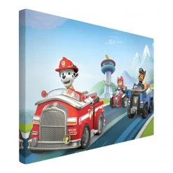 Bilderwelten Tableau déco Paw Patrol - Toile / Épicéa massif - Multicolore - 60 x 40 cm -Décorations murales enfant Soldes 1000177703 190624 16432501654 GALLERYIMAGES P000000001000177703