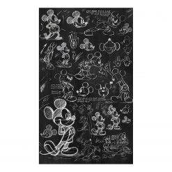 Komar Papier peint intissé Mickey Chalkboard - Intissé - Multicolore