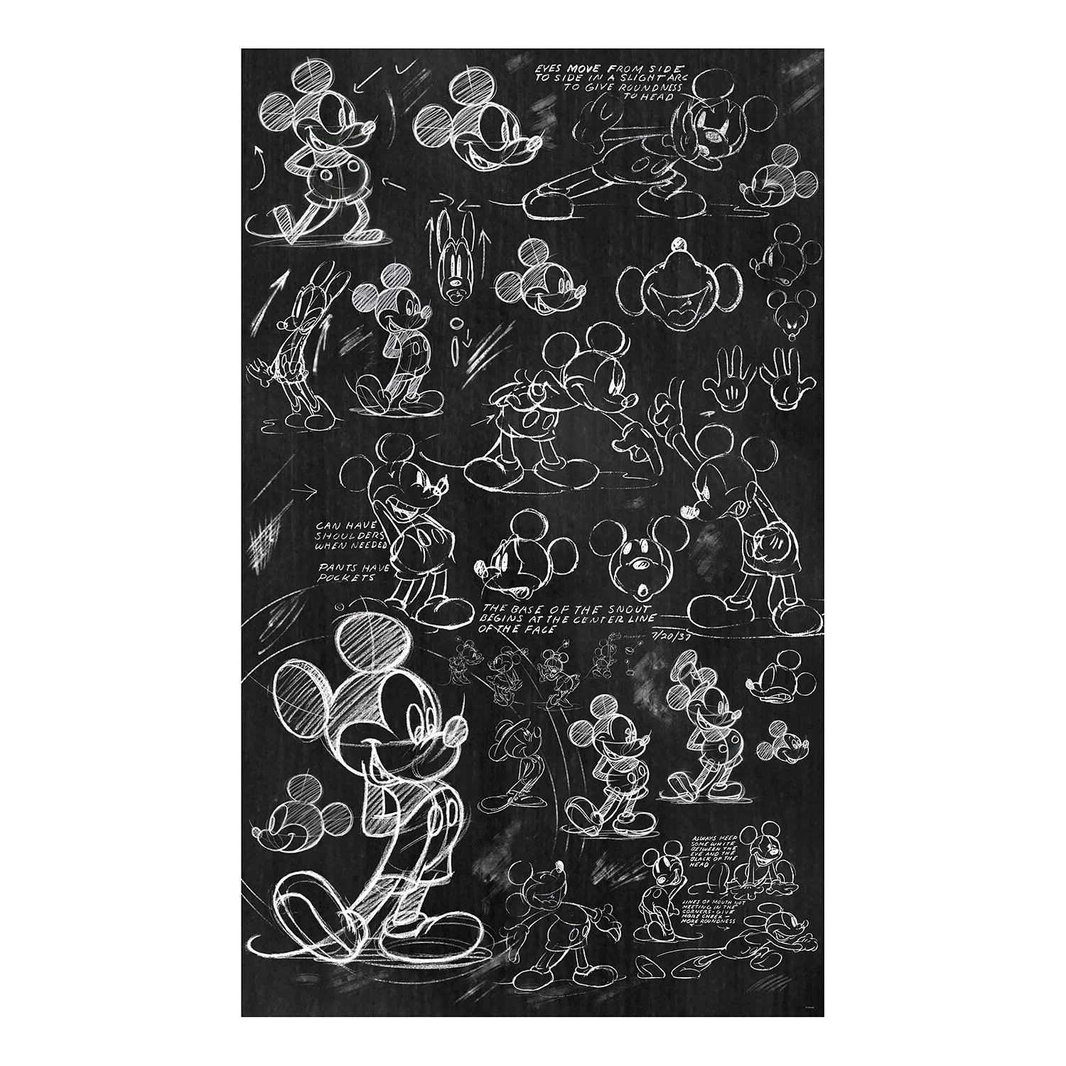 Komar Papier peint intissé Mickey Chalkboard - Intissé - Multicolore 1 Komar Papier peint intissé Mickey Chalkboard - Intissé - Multicolore