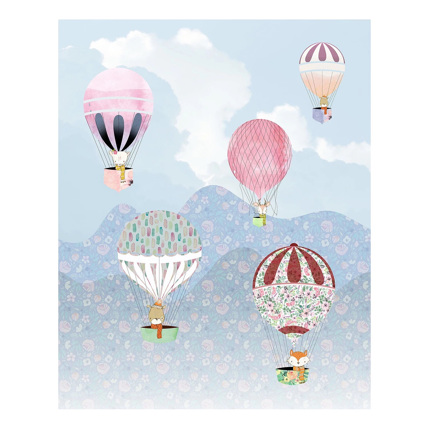 Komar Papier peint intissé Happy Balloon - Intissé - Multicolore - Largeur : 200 cm 1 Komar Papier peint intissé Happy Balloon - Intissé - Multicolore - Largeur : 200 cm