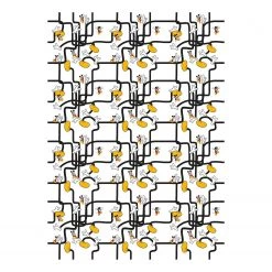 Komar Papier peint Mickey Mouse Foot Labyrinth - Intissé - Multicolore