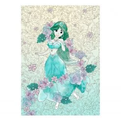 Komar Papier peint intissé Jasmin Pale Flowers - Intissé - Bleu / Violet