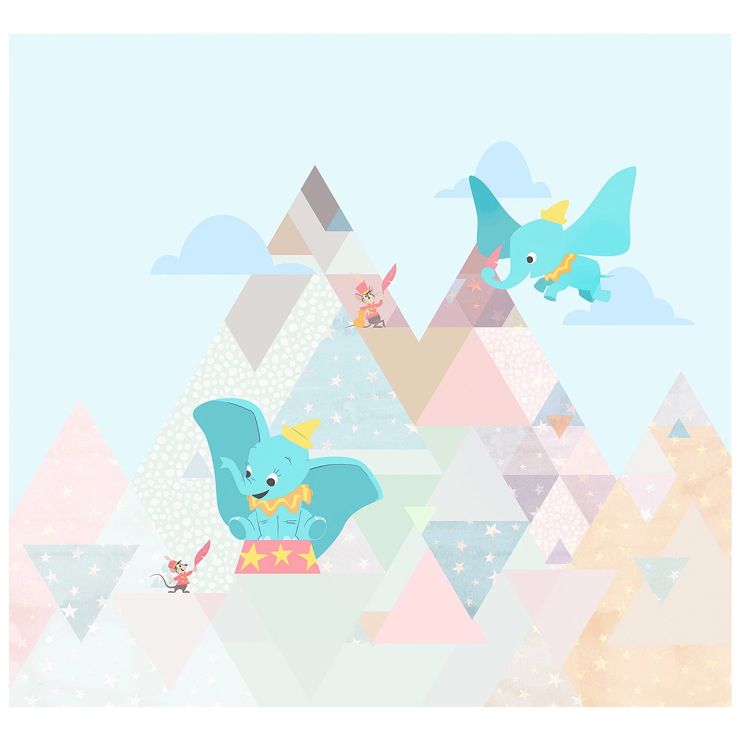 Komar Papier peint intissé Dumbo II - Intissé - Multicolore 1 Komar Papier peint intissé Dumbo II - Intissé - Multicolore