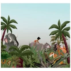 Komar Papier peint intissé Jungle Book - Intissé - Vert / Bleu