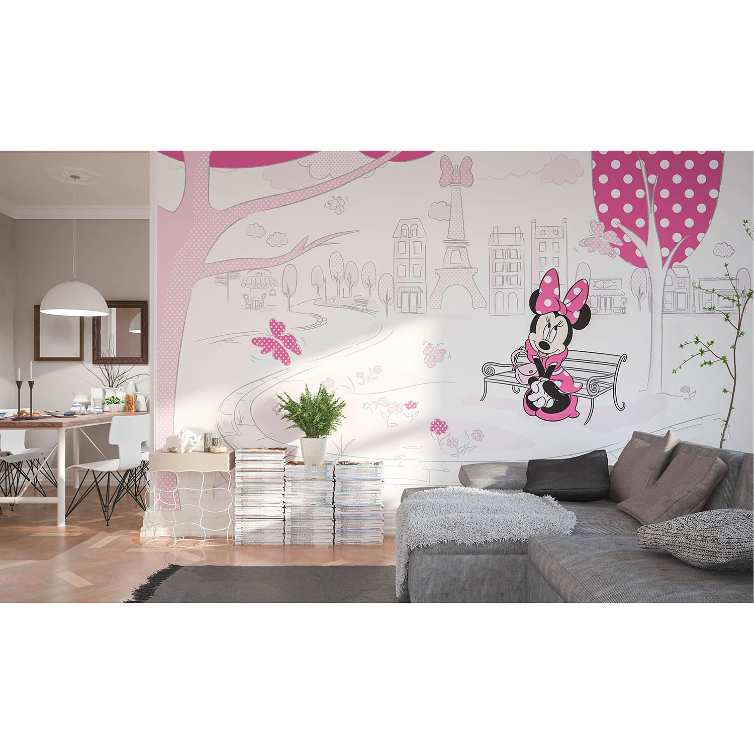 Komar Papier peint intissé Minnie in Paris - Intissé - Multicolore 2 Komar Papier peint intissé Minnie in Paris - Intissé - Multicolore – Image 2