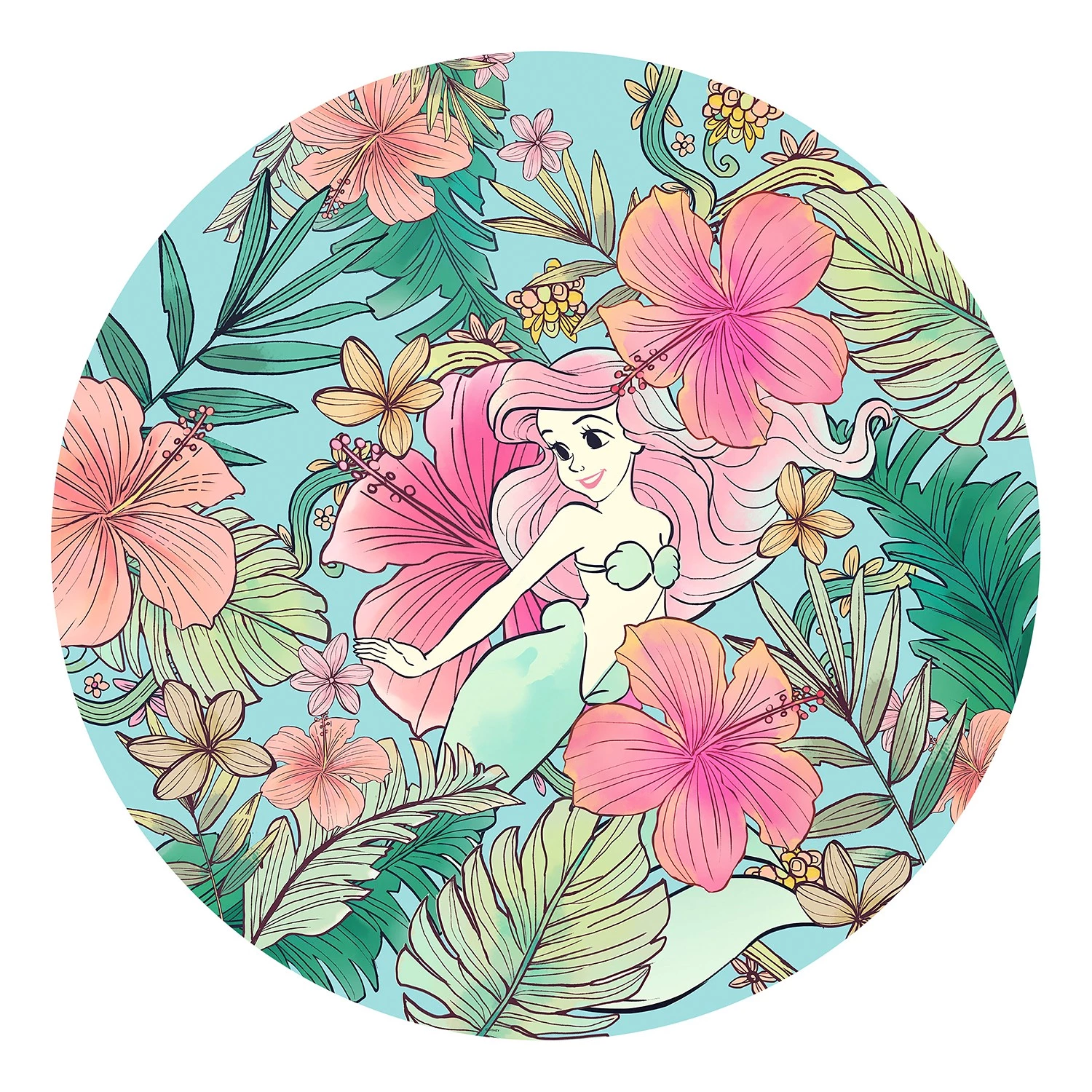 Komar Papier peint en intissé Ariel & Flowers - Intissé - Multicolore 1 Komar Papier peint en intissé Ariel & Flowers - Intissé - Multicolore