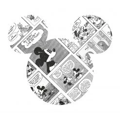 Komar Papier peint Mickey II - Intissé - Noir / Blanc