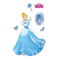 Komar Papier peint en intissé Cendrillon XXL - Intissé - Bleu / Jaune