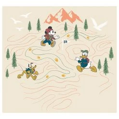 Komar Papier peint Mickey Meets the Mountain - Intissé - Beige