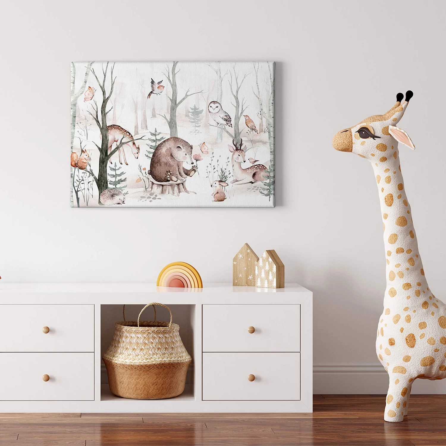 A.S. Création Impression sur toile Forest Friends - Polyester PVC / Épicéa - Marron / Beige 2 A.S. Création Impression sur toile Forest Friends - Polyester PVC / Épicéa - Marron / Beige – Image 2