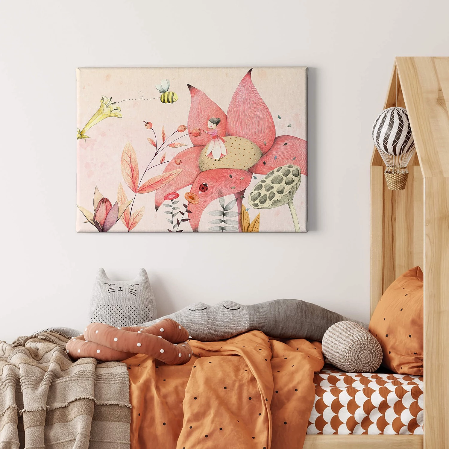 A.S. Création Impression sur toile Thumbelina - Polyester PVC / Épicéa - Beige / Rose 2 A.S. Création Impression sur toile Thumbelina - Polyester PVC / Épicéa - Beige / Rose – Image 2