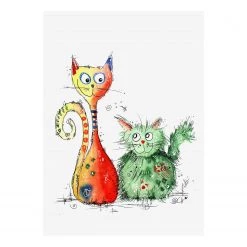 A.S. Création Impression sur toile Best Friends - Polyester PVC / Épicéa - Vert / Orange