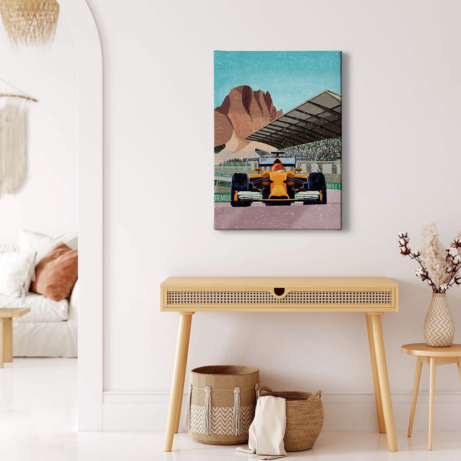 A.S. Création Impression sur toile Race Car - Polyester PVC / Épicéa - Orange 2 A.S. Création Impression sur toile Race Car - Polyester PVC / Épicéa - Orange – Image 2