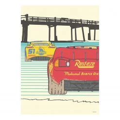 Komar Tableau déco Cars Strengthen Together - Multicolore - Papier - 50 x 70 cm