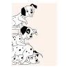 Komar Tableau déco 101 Dalmatiner Playing - Beige / Blanc - Papier - 50 x 70 cm