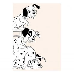 Komar Tableau déco 101 Dalmatiner Playing - Beige / Blanc - Papier - 50 x 70 cm