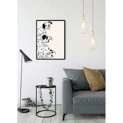 Komar Tableau déco 101 Dalmatiner Playing - Beige / Blanc - Papier - 50 x 70 cm -Décorations murales enfant Soldes 1000325970 220125 1504280022 MOOD DETAILS P000000001000325970 mood