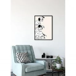 Komar Tableau déco 101 Dalmatiner Playing - Beige / Blanc - Papier - 50 x 70 cm -Décorations murales enfant Soldes 1000325970 220125 1504280023 MOOD DETAILS P000000001000325970 mood