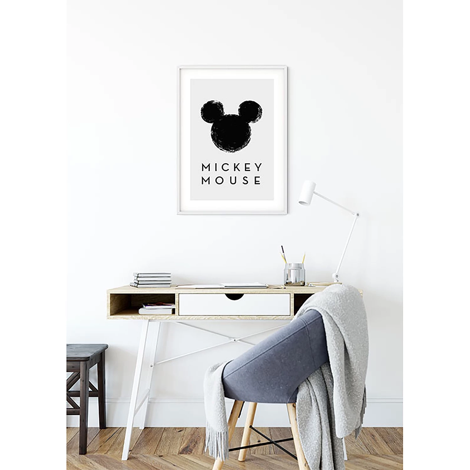 Komar Tableau déco Mickey Mouse Silhouette - Noir / Blanc - Papier - 50 x 70 cm 3 Komar Tableau déco Mickey Mouse Silhouette - Noir / Blanc - Papier - 50 x 70 cm – Image 3