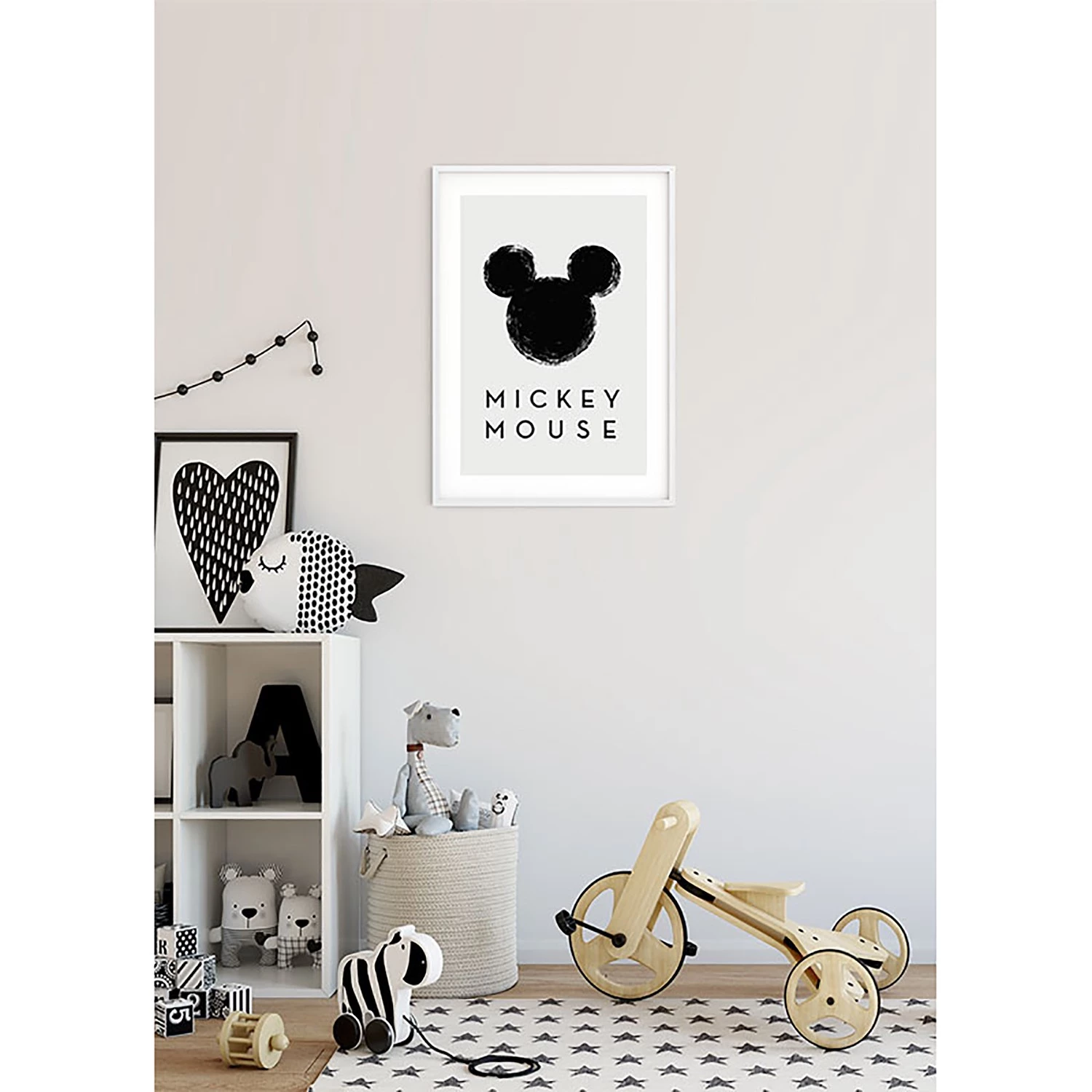 Komar Tableau déco Mickey Mouse Silhouette - Noir / Blanc - Papier - 50 x 70 cm 6 Komar Tableau déco Mickey Mouse Silhouette - Noir / Blanc - Papier - 50 x 70 cm – Image 6