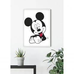 Komar Tableau déco Mickey Mouse Funny - Noir / Blanc - Papier - 50 x 70 cm -Décorations murales enfant Soldes 1000325985 220125 1504290023 MOOD DETAILS P000000001000325985 mood