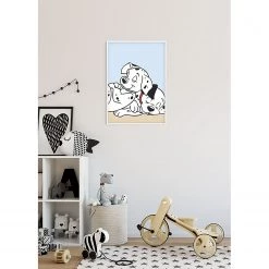 Komar Tableau déco 101 Dalmatiner Cuddle - Bleu / Blanc - Papier - 50 x 70 cm -Décorations murales enfant Soldes 1000325991 220125 1504300024 MOOD DETAILS P000000001000325991 mood