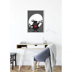 Komar Tableau déco Alice Rabbit - Noir / Blanc - Papier - 50 x 70 cm -Décorations murales enfant Soldes 1000325992 220125 1504300023 MOOD DETAILS P000000001000325992 mood