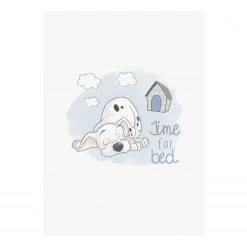 Komar Tableau déco 101 Dalmatiner Bedtime - Bleu / Blanc - Papier - 50 x 70 cm