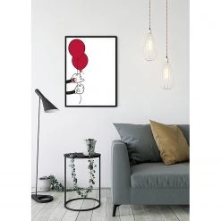 Komar Tableau déco Mickey Mouse Balloon - Blanc / Rouge - Papier - 50 x 70 cm -Décorations murales enfant Soldes 1000326003 220125 1504320024 MOOD DETAILS P000000001000326003 mood