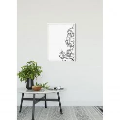 Komar Tableau déco Snow White Dwarves - Noir / Blanc - Papier - 50 x 70 cm -Décorations murales enfant Soldes 1000326010 220125 1504320020 MOOD DETAILS P000000001000326010 mood