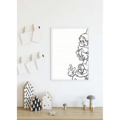 Komar Tableau déco Snow White Dwarves - Noir / Blanc - Papier - 50 x 70 cm -Décorations murales enfant Soldes 1000326010 220125 1504320021 MOOD DETAILS P000000001000326010 mood