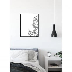 Komar Tableau déco Snow White Dwarves - Noir / Blanc - Papier - 50 x 70 cm -Décorations murales enfant Soldes 1000326010 220125 1504320023 MOOD DETAILS P000000001000326010 mood