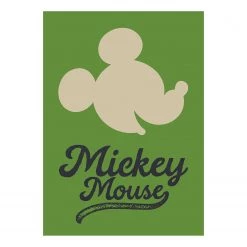 Komar Tableau déco Mickey Mouse Green Head - Vert / Noir - Papier - 50 x 70 cm