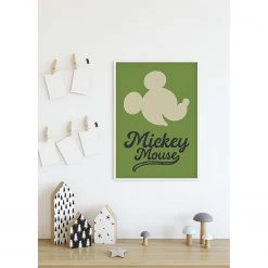 Komar Tableau déco Mickey Mouse Green Head - Vert / Noir - Papier - 50 x 70 cm -Décorations murales enfant Soldes 1000326017 220125 1504340023 MOOD DETAILS P000000001000326017 mood