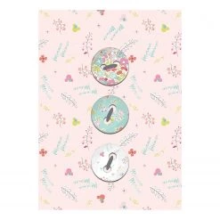 Komar Tableau déco Minnie Mouse Buttons - Multicolore - Papier - 50 x 70 cm