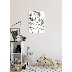 Komar Tableau déco Snow White Apple Bite white - Noir / Blanc - Papier - 50 x 70 cm -Décorations murales enfant Soldes 1000326028 220125 1504340022 MOOD DETAILS P000000001000326028 mood